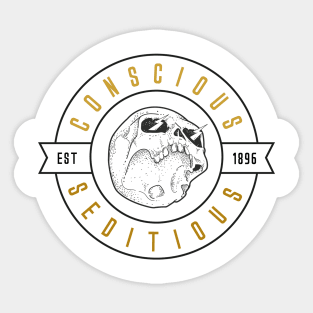 Conscious seditious skull Sticker